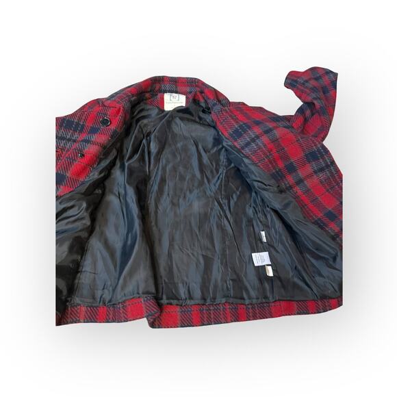 Relativity Retro Y2k Plaid Double Breasted Coat - Picture 8 of 9